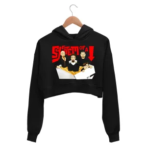 System Of A Down Crop Hoodie - Chopsuey Cartoon